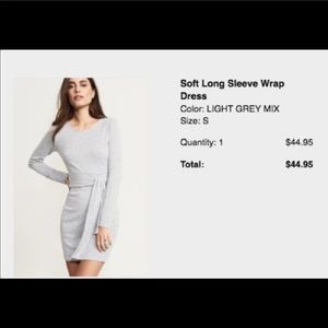 Gray long sleeve wrap dress